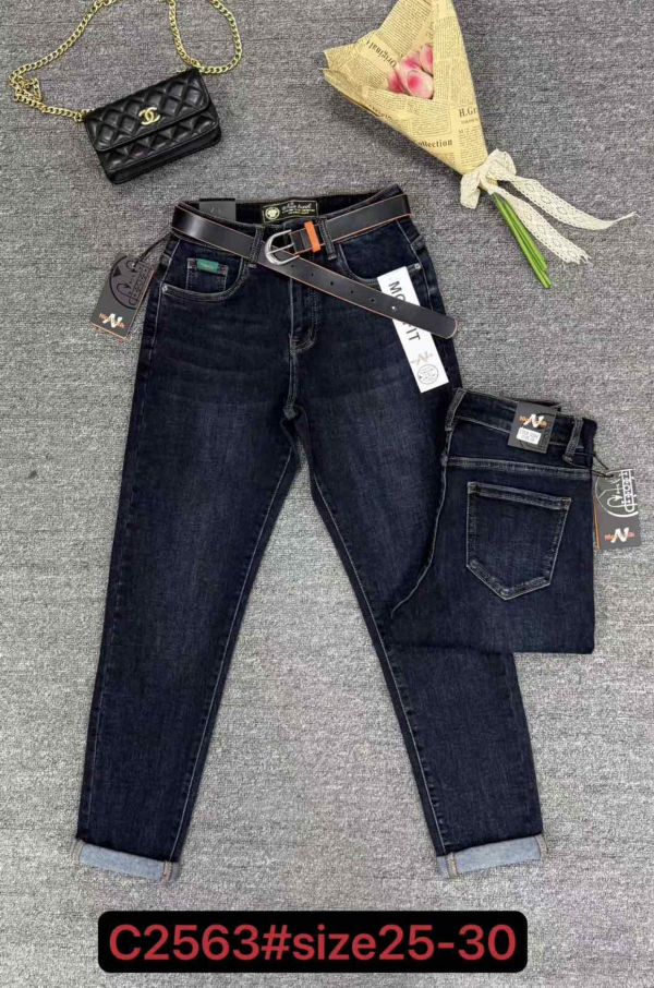 Spodnie damskie jeansy Roz 25-30, 1 Kolor Paczka 10 szt